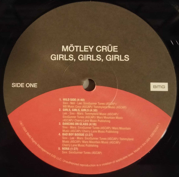 Image of Label of 1814699C: LP - M TLEY CR E, Girls, Girls, Girls (BMG Rights Management; 538782561, US 2022 Reissue, Inner)   NEW/NEW