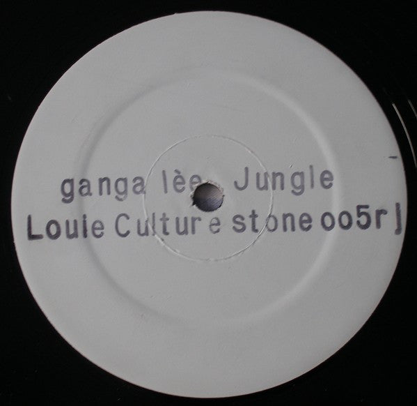 Image of Front Cover of 12" - /G+ - LOUIE CULTURE, Ganga Lee Jungle (Stone Love ; stone 005rj, UK 1994, Stamped White Label, Plain Sleeve), Strong G+, light marks only.WOL.,  - 4226152E
