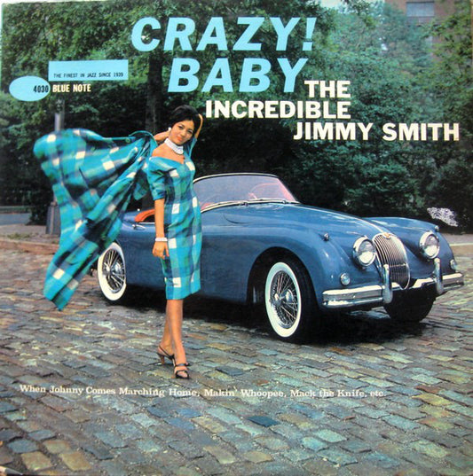 Image of Front Cover of LP - VG/VG - JIMMY SMITH, Crazy Baby! (Blue Note; BLP 4030, US 1962 Reissue, Pasteback Sleeve, Company Inner, Mono), Hairlines & light scratches, sleeve strong VG, only light wear,  - 3146025S