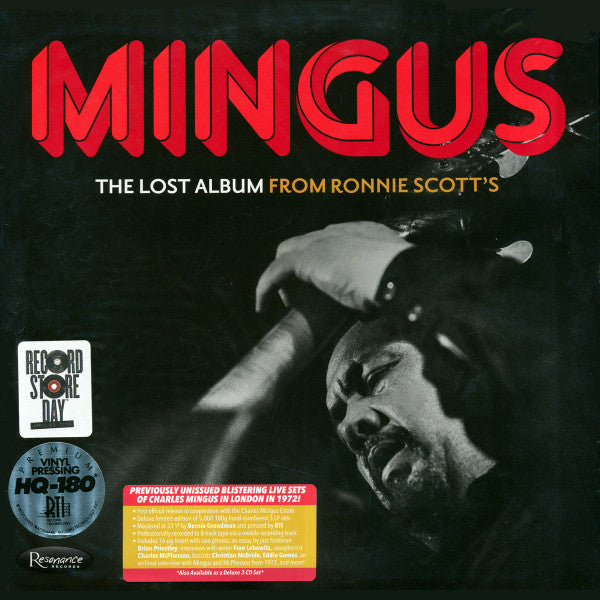 Image of Front Cover of 3xLP - VG+/VG+ - CHARLES MINGUS, The Lost Album From Ronnie Scott's (Resonance Records; HLP-9063, USA, Canada & UK 2022, Triple Gatefold, Booklet, Limited Edition of 5,000), Numbered 4401. With stickered outer plastic sleeve,  - 2616437C