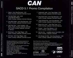 Image of Back Cover of 2214697C: SACD - CAN, 5.1 Promo Compilation (Spoon Records; CANSACD, UK 2004, Super Jewel Case, Hybrid) Couple of small fine hairlines, nice all-round copy  VG+/VG+