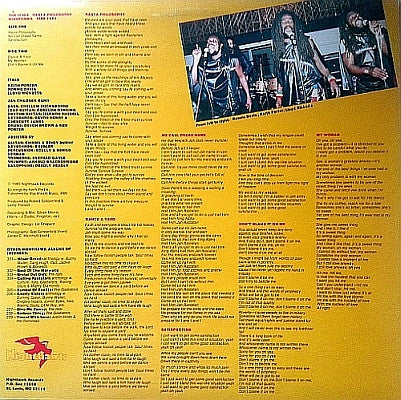 Image of Back Cover of LP - VG/VG - THE ITALS, Rasta Philosophy (Nighthawk Records; NHM-7491, US 1985), Faint hairlines that don't affect play.,  - 4326391E