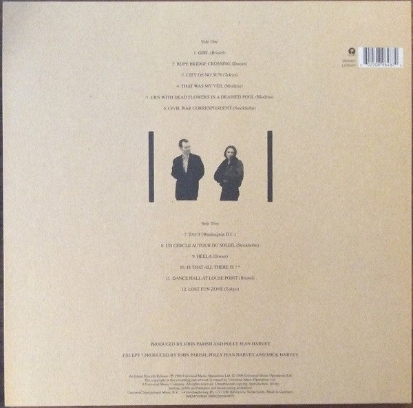 Image of Back Cover of LP - VG+/VG+ - JOHN PARISH & POLLY JEAN HARVEY, Dance Hall At Louse Point (Island Records; 0896487, Worldwide 2020 Reissue, Inner, 180 Gram Vinyl), Still In Opened Shrinkwrap,  - 3246231S