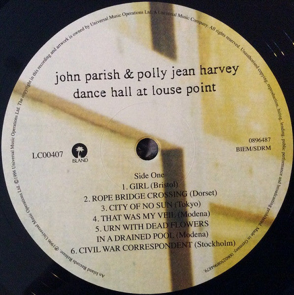 Image of Label Cover of LP - VG+/VG+ - JOHN PARISH & POLLY JEAN HARVEY, Dance Hall At Louse Point (Island Records; 0896487, Worldwide 2020 Reissue, Inner, 180 Gram Vinyl), Still In Opened Shrinkwrap,  - 3246231S