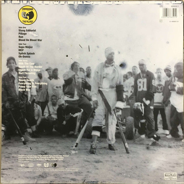 Image of Back Cover of 2xLP - G+/G+ - CAPPADONNA, The Pillage (Epic; EPC 488850 1, Europe 1998, 2 Inners), All sides marked though side four has more notable mark across it. Sleeve has split / damaged top edge; hype sticker on front. Inners creased,  - 3716393C