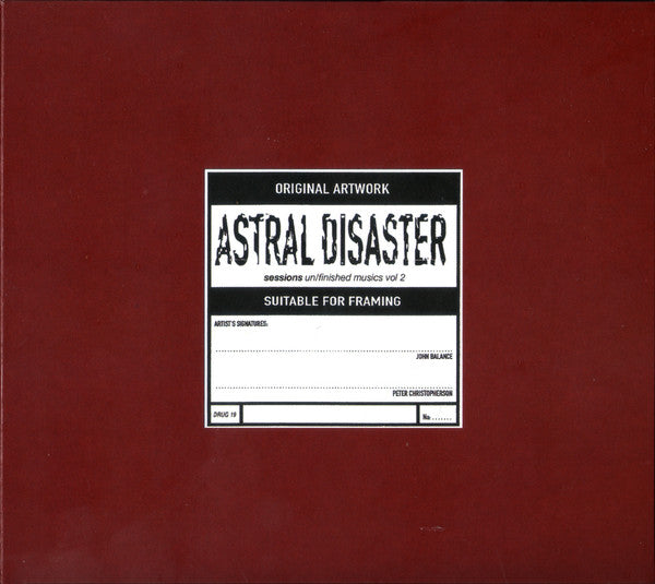 Image of Front Cover of 4735124E: CD - COIL, Astral Disaster Sessions Un/Finished Musics Vol. 2 (Prescription; Drug 19R, UK 2021, Digipak, Booklet, Numbered Limited Edition ) 402/600  VG+/VG+