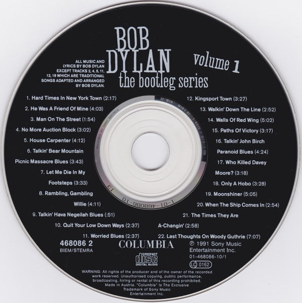 Image of Label Cover of 3xCD - VG+/VG+ - BOB DYLAN, Bootleg Series Vol 1-3 (Columbia; 4680862, Europe 1991, Box Set, Booklet), Booklet is creased.,  - 3416221C