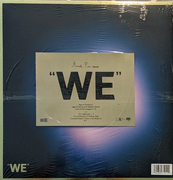 Image of Back Cover of LP - EX/EX - ARCADE FIRE, We (Columbia; 19439971251, Worldwide 2022, Embossed Gatefold Sleeve, Inner, Poster, Sticker, White Vinyl), ,  - 2346305S