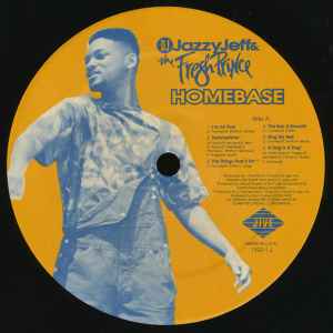 Image of Back Cover of 3345250S: LP - DJ JAZZY JEFF & THE FRESH PRINCE, Homebase (Jive; 1392-1-J, US 1991, Inner) Very slight pop on the B-side.  VG+/VG
