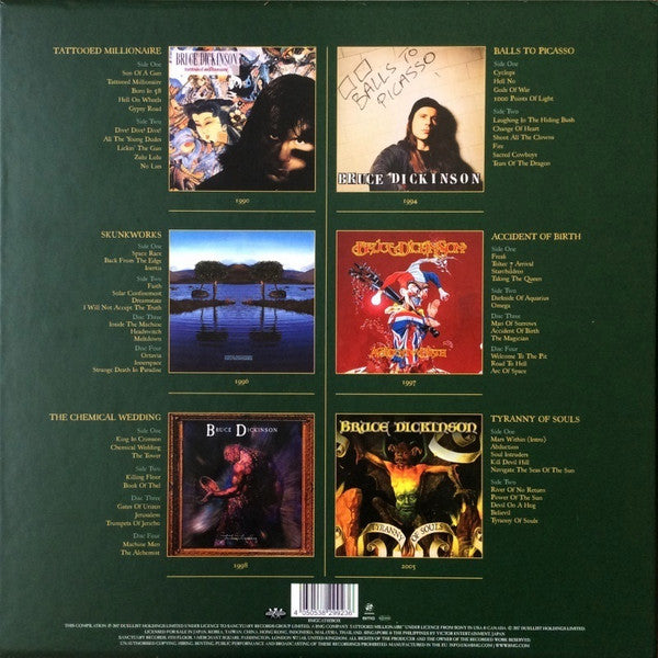 Image of Back Cover of 9xLP - VG+/EX - BRUCE DICKINSON, Soloworks 1990 - 2005 (BMG; BMGCAT102BOX, Europe 2017, Box Set), ,  - 3246064S