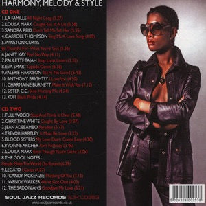 Image of Back Cover of 2xCD - M/M - VARIOUS, Harmony, Melody & Style (Lovers Rock In The UK 1975-1992) (Soul Jazz Records; SJR CD253, UK 2012, Slipcase, Book), Still SEALED In Stickered Shrinkwrap,  - 2116402C