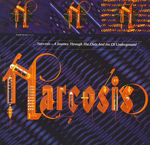 Image of Front Cover of 2xLP - VG/VG - VARIOUS, Narcosis - A Journey Through The Outs And Ins Of Underground (Guerilla ; GRLP 009, UK 1993), Discs are lower end of VG, light marks and hairlines. Sleeve has small tears on top and bottom side.,  - 0816653C