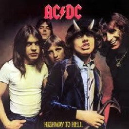 Image of Front Cover of LP - VG/VG - AC/DC, Highway to Hell (Atlantic Green & Orange Labels; ATL 50 628, Germany 1980s Reissue, No Barcode, GEMA/Biem, Strawberry/SNB Runouts), Strong VG,  - 0716323C