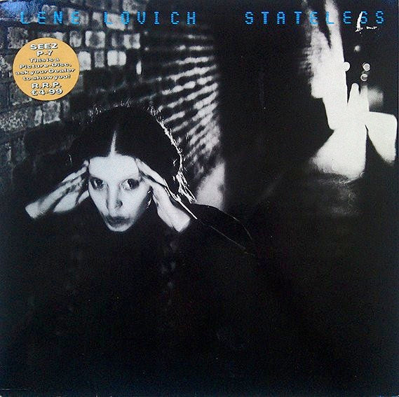 Image of Front Cover of 2714377C: LP - LENE LOVICH, Stateless (Stiff; SEEZ7, UK 1978, Insert, Pic Disc)   VG/VG+