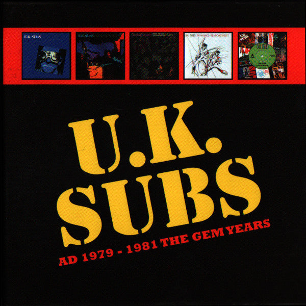 Image of Front Cover of 5xCD - VG+/VG+ - UK SUBS, AD 1979-1981 The GEM Years (Edsel Records; GEMBOX01, Europe 2014, Slipcase, Booklet), ,  - 3216270C