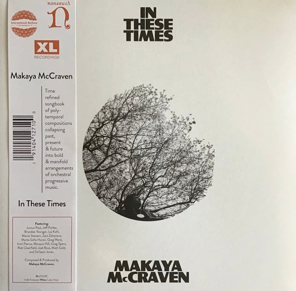 Image of Front Cover of LP - NEW/NEW - MAKAYA MCCRAVEN, In These Times (XL Recordings; XL1271LPE, Europe 2022, Insert, With OBI. White Vinyl), ,  - 1136140E