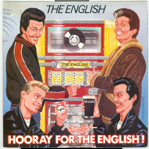 Image of Front Cover of 1214398C: 7" - THE ENGLISH, Hooray For The English! (Albion Records ; ION 1008, UK 1981, Picture Sleeve)   VG+/VG+