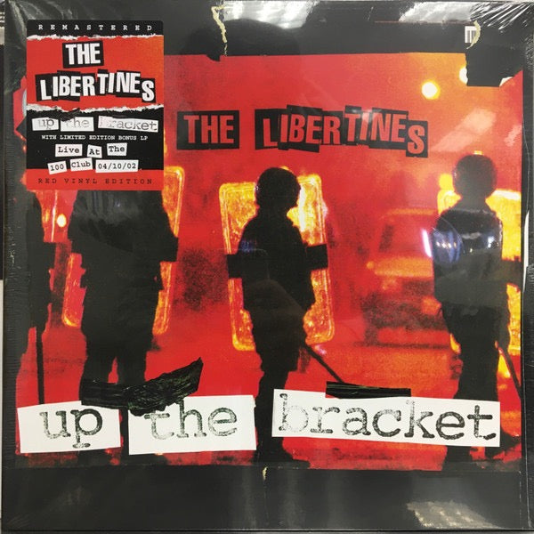 Image of Front Cover of 2xLP - NEW/NEW - THE LIBERTINES, Up The Bracket (Rough Trade; RT0332LPE, UK 2022 Reissue, 2 Inners, Red Vinyl, 20th Anniversary Edition), , The Libertines' incredible debut album, "Up The Bracket," has been reissued in a 20th Anniversary Edition. "Up The Bracket" exploded onto the indie music scene in the early 2000s, introducing the world to The Libertines, a new gang of London bohemians known for their ragged tunes, red military tunics, and "live now, pay later" attitude. The album