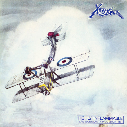 Image of Front Cover of 4755017S: 7 - X-RAY SPEX, Highly Inflammable c/w Warrior In Woolworths (EMI International; INT 583, UK 1979, Flipback Sleeve) Strong VG  VG/VG