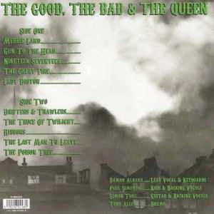 Image of Back Cover of LP - VG+/VG+ - THE GOOD, THE BAD & THE QUEEN, Merrie Land (Studio 13; STUDIO13LPX, Europe 2018, Inner, Green Vinyl), ,  - 4346072S