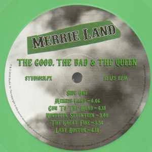 Image of Label Cover of LP - VG+/VG+ - THE GOOD, THE BAD & THE QUEEN, Merrie Land (Studio 13; STUDIO13LPX, Europe 2018, Inner, Green Vinyl), ,  - 4346072S