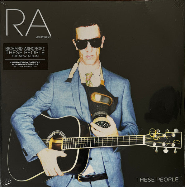 Image of Front Cover of 0225250E: 2xLP - RICHARD ASHCROFT, These People (Righteous Phonographic Association; RPALP001, UK 2016, Gatefold, 2 Inners, Blue Vinyl. 180 Gram) Stickered Sleeve  VG+/EX