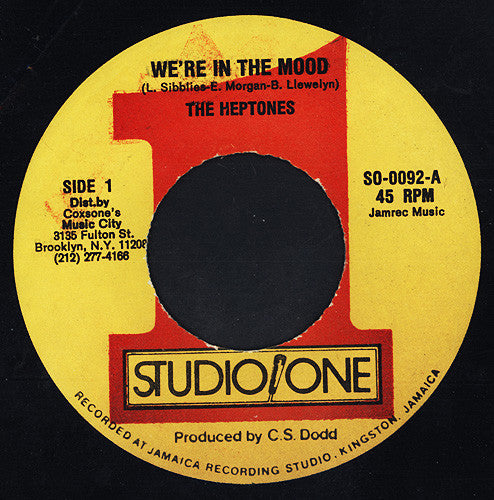 Image of Front Cover of 7" - /G+ - THE HEPTONES, We're In The Mood (Studio One; SO-0092, Jamaica 1982), Solid G+, plays fine. Clean labels.,  - 1926245E