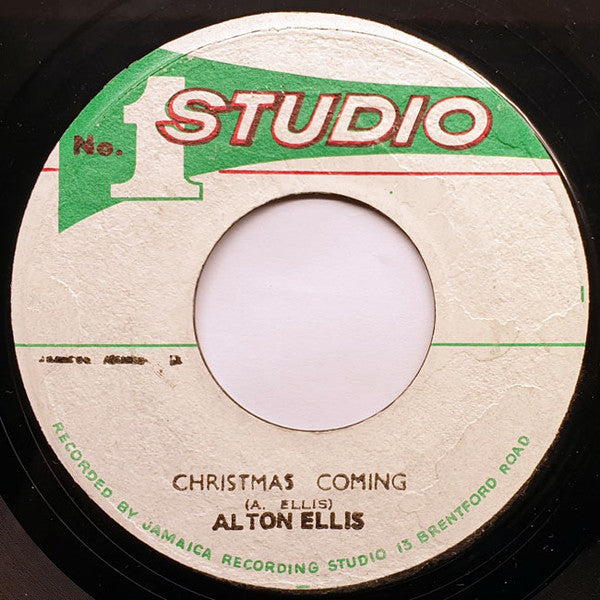 Image of Front Cover of 4815417C: 7" - ALTON ELLIS / KARL BRYAN, Christmas Coming (Studio One; , Jamaica 1980s Reissue) Light Marks only.  /G+