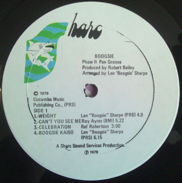 Image of Label Cover of LP - G+/VG+ - LENNOX BOOGSIE SHARPE, Phase2 (Sharc; SS1079, Trinidad & Tobago 1979), Shiny clean disc, a couple of light marks. WOL. Sleeve is taped on both seams, shows light staining and storage wear. SWOC.,  - 4246251S