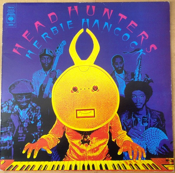 Image of Front Cover of LP - VG/VG+ - HERBIE HANCOCK, Head Hunters (CBS Orange/Yellow; CBS 32008, UK 1970s Reissue, Picture Sleeve, Company Insert), Light wear to sleeve with evidence of small price sticker on sleeve.,  - 3926251E