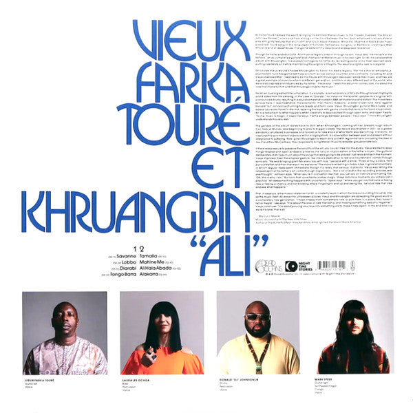 Image of Back Cover of LP - VG+/VG - VIEUX FARKA TOUR  ET KHRUANGBIN, Ali (Dead Oceans; DOC274, Europe 2022, Laminated Front Gatefold, Inner), Hairlines. In hype stickered gatefold plastic outer.,  - 0926351E