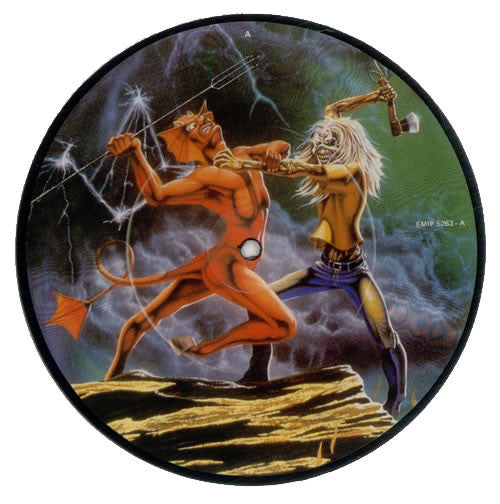 Image of Front Cover of 7" - /VG - IRON MAIDEN, Run To The Hills (EMI; EMIP5263, UK 1982, Plain Plastic Sleeve, Picture Disc), ,  - 2356118S
