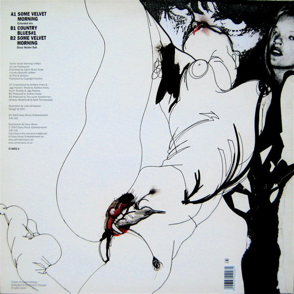 Image of Back Cover of 12" - VG+/VG+ - PRIMAL SCREAM & KATE MOSS, Some Velvet Morning (Columbia; 674402 6, Europe 2003), ,  - 3946179S