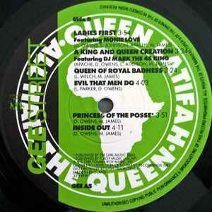 Image of Label Cover of LP - VG+/VG - QUEEN LATIFAH, All Hail The Queen (Gee Street; GEEA5, UK 1989, Insert), Light Marks only.,  - 2616035C