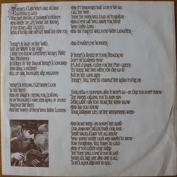 Image of Back Cover of LP - VG/VG - LED ZEPPELIN, Led Zeppelin IV - Untitled (Atlantic Orange & Green With W Logo on Rim; K 50008 , UK 1970s Reissue, Gatefold, Inner, 4 Symbols and Made in UK On Labels), Sticker Damage To Sleeve,  - 2026150E