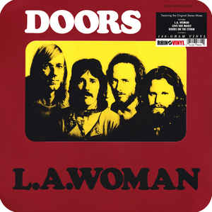 Image of Front Cover of LP - VG/VG+ - THE DOORS, L.A. Woman (Elektra ; 8122-79865-5, Europe 2009 Reissue, Debossed Die-Cut Sleeve With Acetate Window And Radius Corners, Inner, 180 Gram Vinyl), Sleeve Creased,  - 2826058E