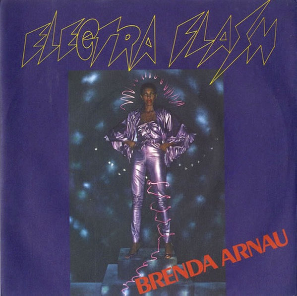 Image of Front Cover of 1253008S: 7" - BRENDA ARNAU, Electra Flash (Pye Records; 7P 185, UK 1980) Sleeve creased with some damage on reverse and wear at edges. Label pressed off-centre  VG/G