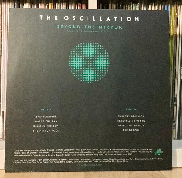 Image of Back Cover of 2425170E: LP - THE OSCILLATION, Beyond The Mirror: Rare And Unreleased Tracks (All Time Low; ATL011, UK 2015, Textured Sleeve, Limited Edition of 500)   EX/EX