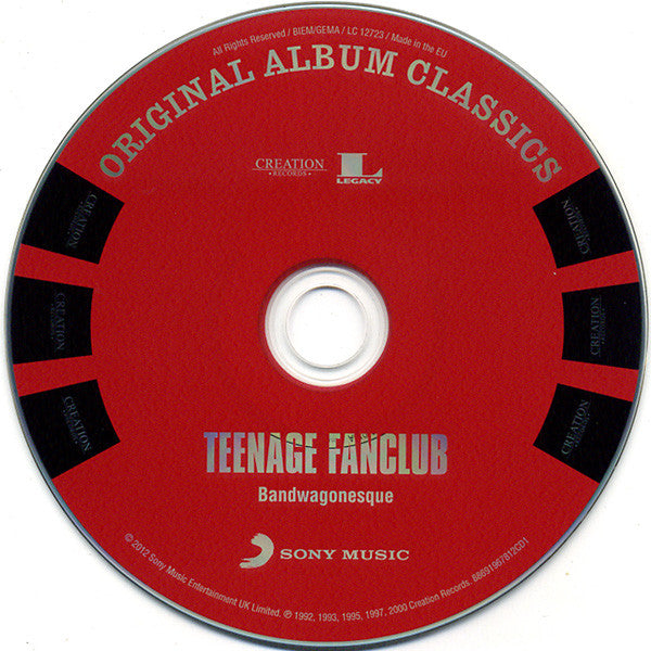 Image of Label Cover of 5xCD - VG+/VG+ - TEENAGE FANCLUB, Original Album Classics (Sony Music ; 88691967812, Europe 2012, Slipcase, Sony DADC Runout), ,  - 3416388C