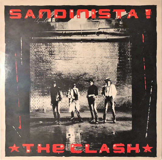 Image of Front Cover of 3xLP - VG/VG - THE CLASH, Sandinista! (CBS; FSLN 1, UK 1980, Newspaper Insert, "Unknown" & Copyright Control Credits.), Strong VG,  2.99 written on Hype Sticker,  - 3626300E