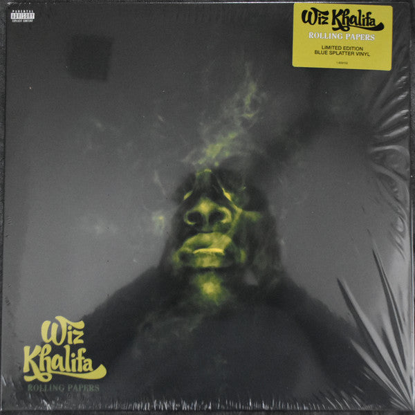 Image of Front Cover of 5115237C: 2xLP - WIZ KHALIFA, Rolling Papers (Atlantic Records ; 527099-1, US 2021 Reissue, Picture Sleeve, Insert, Limited Edition Rolling Papers Vinyl. Pressed on Blue with Splatter Effect . Limited to 2,500 Worldwide.) Sleeve has sticker damage / ghosts on front  VG/VG+