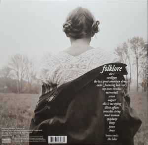 Image of Back Cover of 2xLP - VG+/VG+ - TAYLOR SWIFT, Folklore (Republic Records ; 00602435034881, Europe 2020, Gatefold, 2 Inners, Deluxe Edition, Brown "In The Trees" Vinyl), ,  - 2746171S