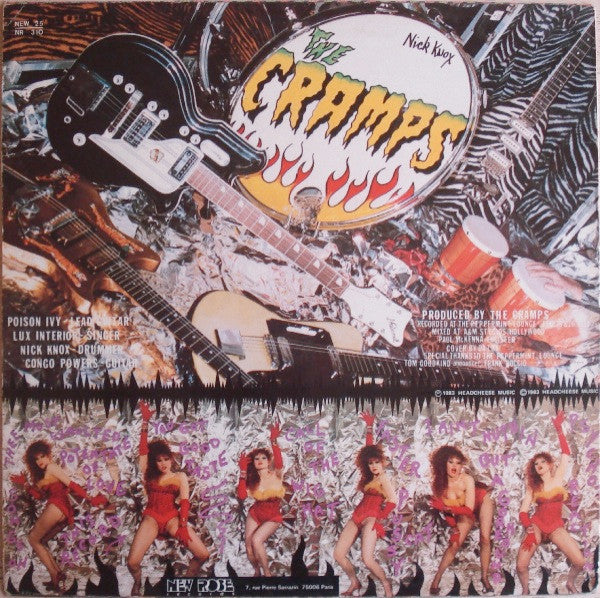 Image of Back Cover of Mini-LP - VG+/VG - THE CRAMPS, Smell Of Female (New Rose; NEW 25, France 1983, Laminated Sleeve), Strong VG,  - 2826206E