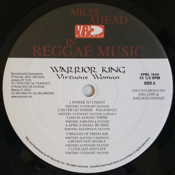 Image of Label Cover of LP - G+/VG - WARRIOR KING, Virtuous Woman (VP Records; VPRL-1648, US 2002), Conservative grading, sign of stickes on sleeve.,  - 3546309S