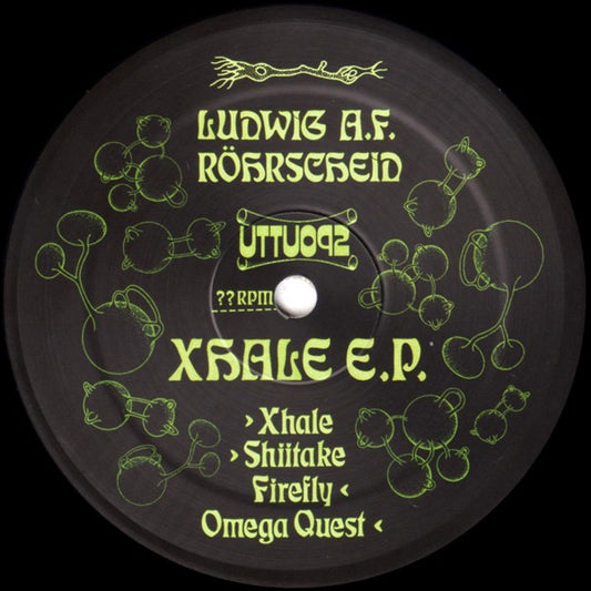 Image of Front Cover of 12" EP - /VG+ - LUDWIG A.F. R HRSCHEID, Xhale E.P. (Unknown To The Unknown; UTTU092, UK 2018, Plain Sleeve), , A1	XhaleA2	Shiitake	B1	FireflyB2	Omega Quest - 4625102E