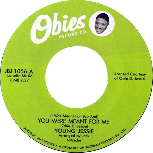 Image of Front Cover of 2525329E: 7" - YOUNG JESSIE, (I Was Meant For You And) You Were Meant For Me / Mary Lou (Obies Record Co.; JBJ-1056, UK 2014 Reissue)   /EX