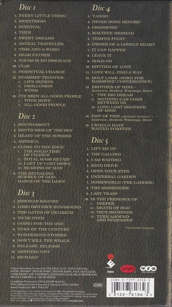 Image of Back Cover of 3215189C: 5xCD - YES, In A Word: Yes (1969 - ) (Rhino Records; 8122-78186-2, Germany 2002, Book Sleeve, Booklet)   VG+/VG+