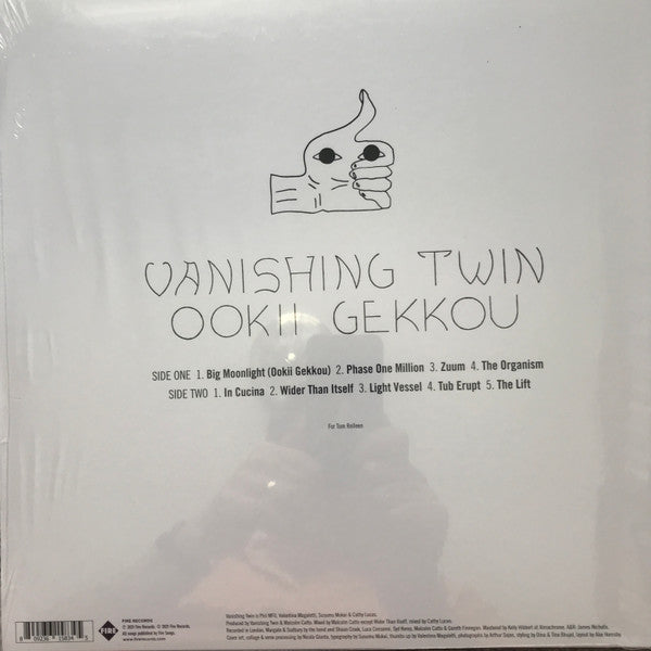 Image of Back Cover of 0314038C: LP - VANISHING TWIN, Ookii Gekkou (Fire Records; FIRELP583S, UK 2022 Reissue, Inner, Download Code)   NEW/NEW