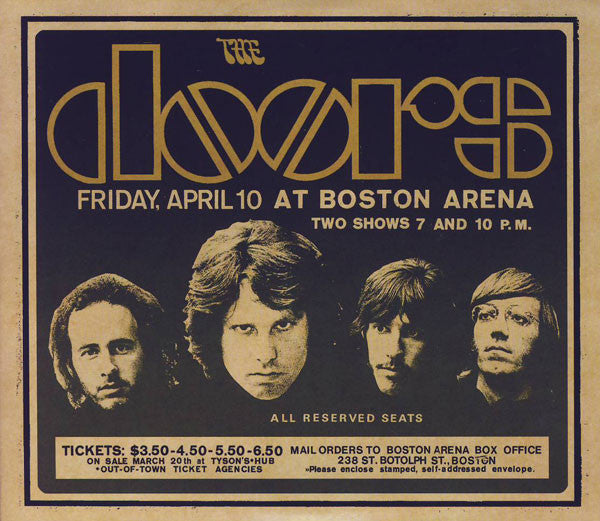 Image of Front Cover of 3xCD - VG+/VG+ - THE DOORS, Live In Boston 1970 (Bright Midnight Records; 8122-79979-0, Europe 2007, Double Gatefold, Booklet), ,  - 3036187E
