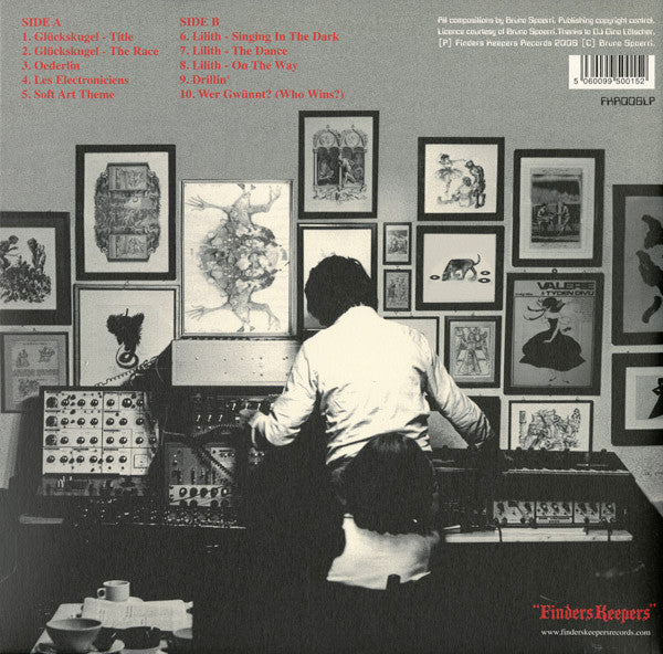 Image of Back Cover of LP - VG+/VG - BRUNO SPOERRI, Gluckskugel (Finders Keepers Records; FK006LP, UK 2006, Textured Gatefold Sleeve), ,  - 3826139E